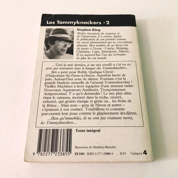 Vintage  90s Stephen King Les Tommyknockers Volume 2 French Paperback Book - Picture 2 of 16